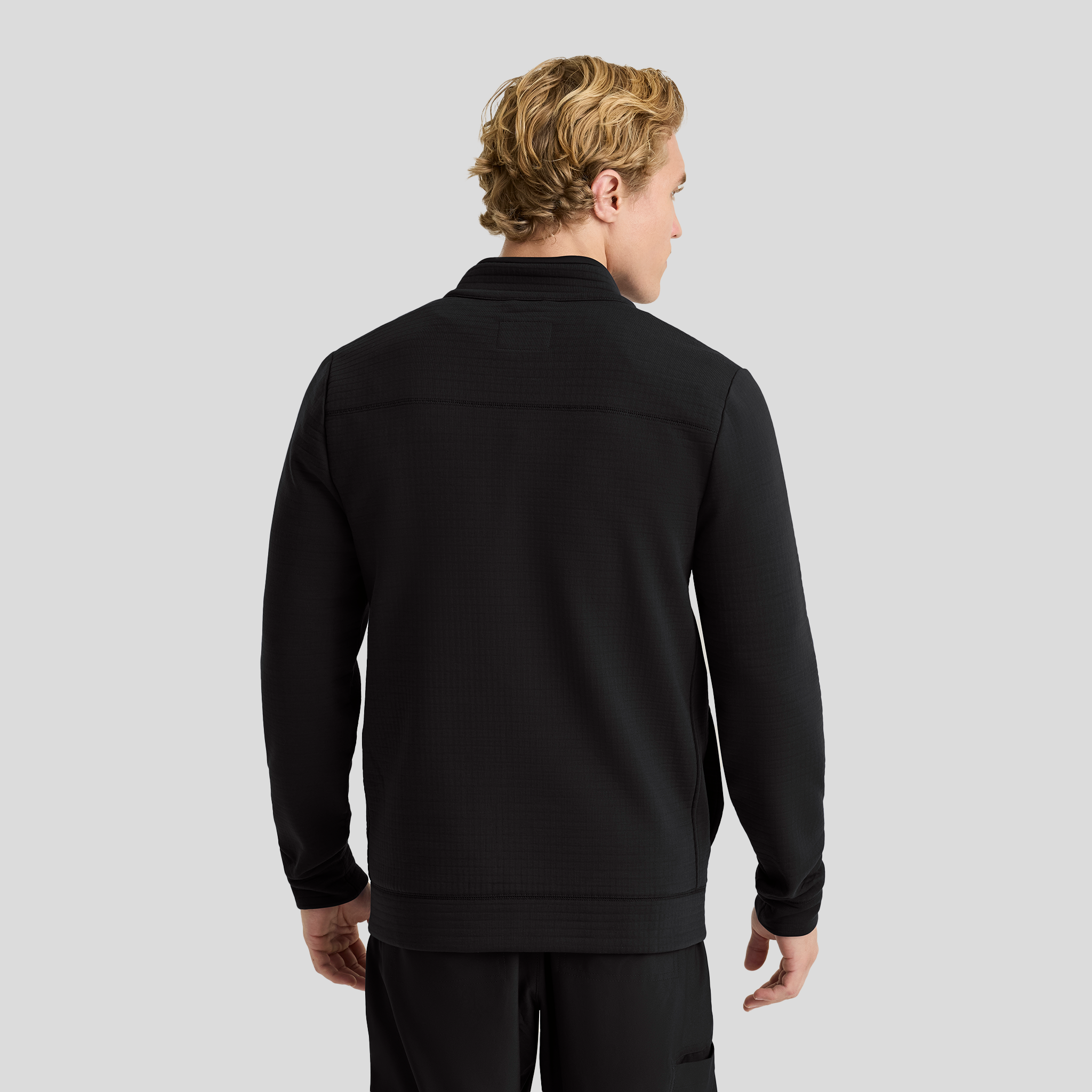 Ron Men's 5 Pocket Funnel Neck Zip Front Jacket | Black