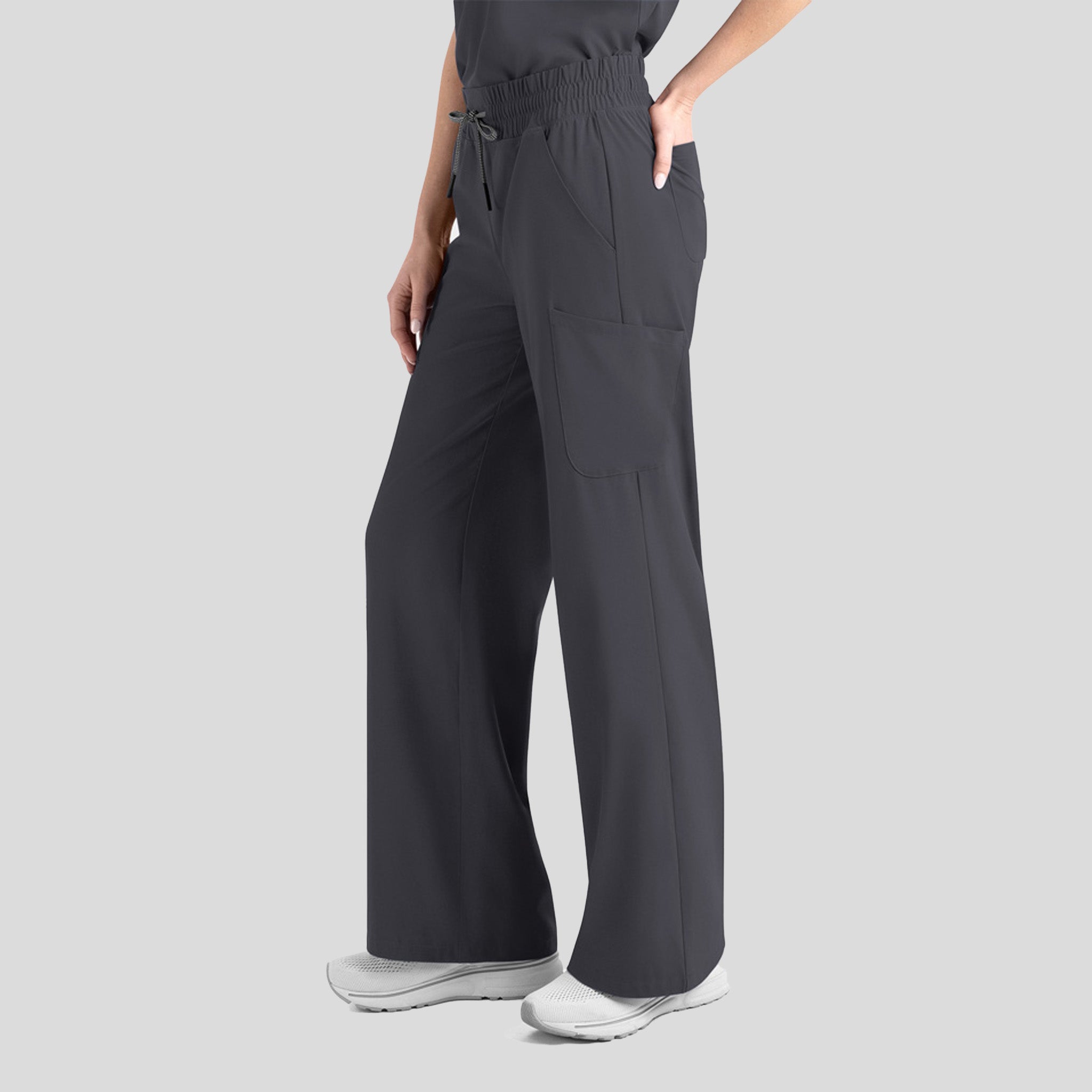 Womenโs Wide Leg Pant | Pewter