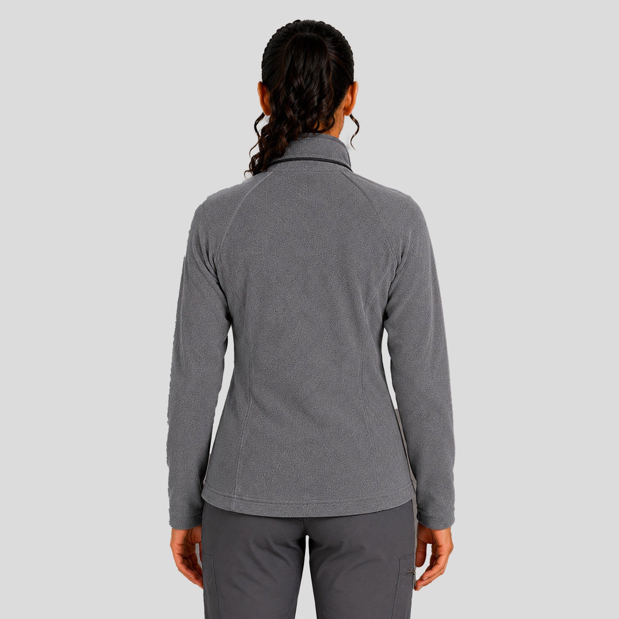 Two-Pocket Bonded Fleece Full Zip Jacket | Pewter
