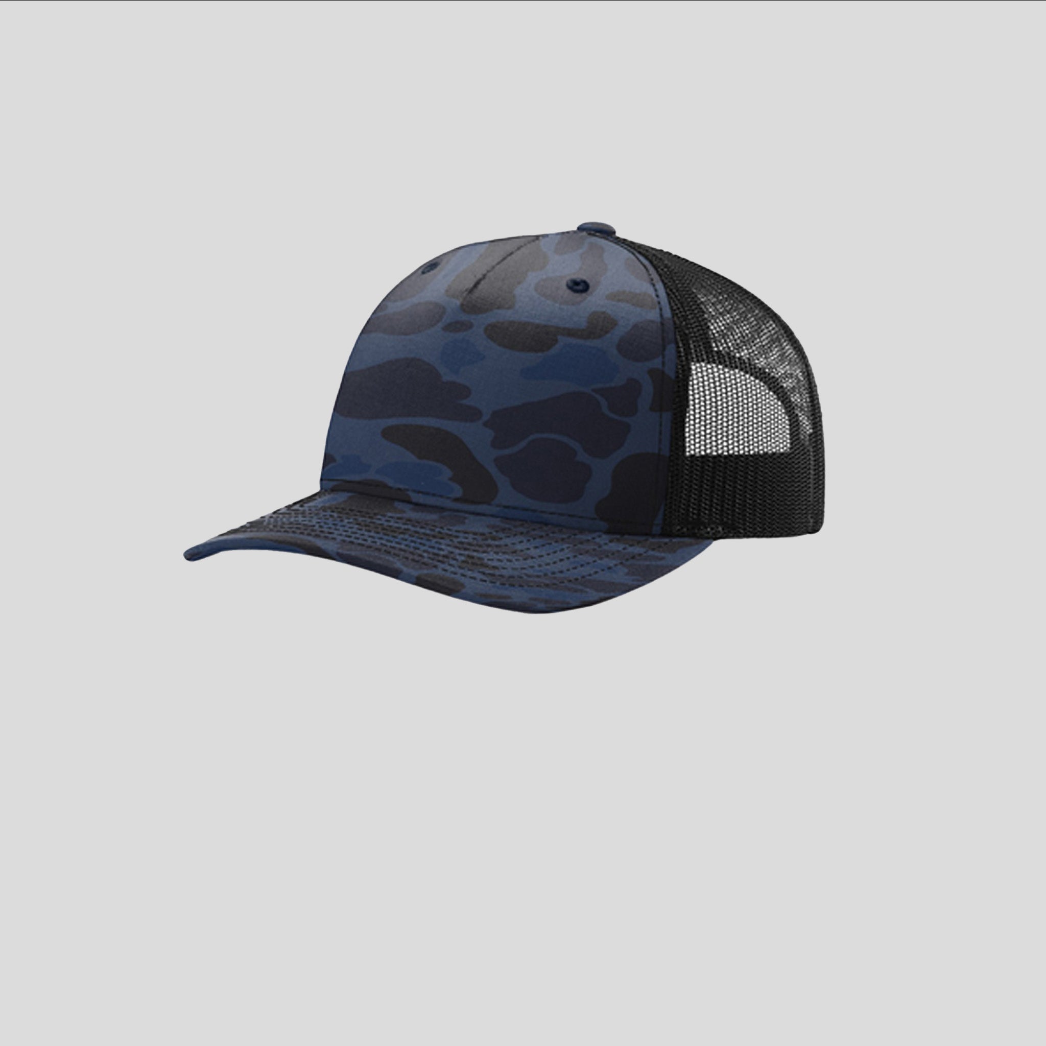 Printed Five-Panel Trucker Hat | Admiral Duck/Black