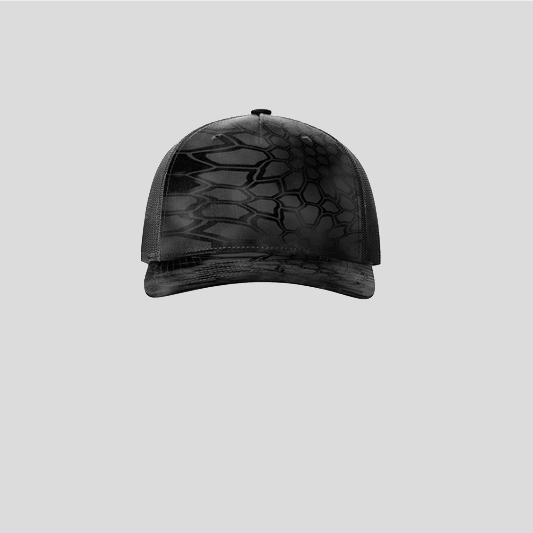 Printed Five-Panel Trucker Hat | Kryptek Typhon/Black