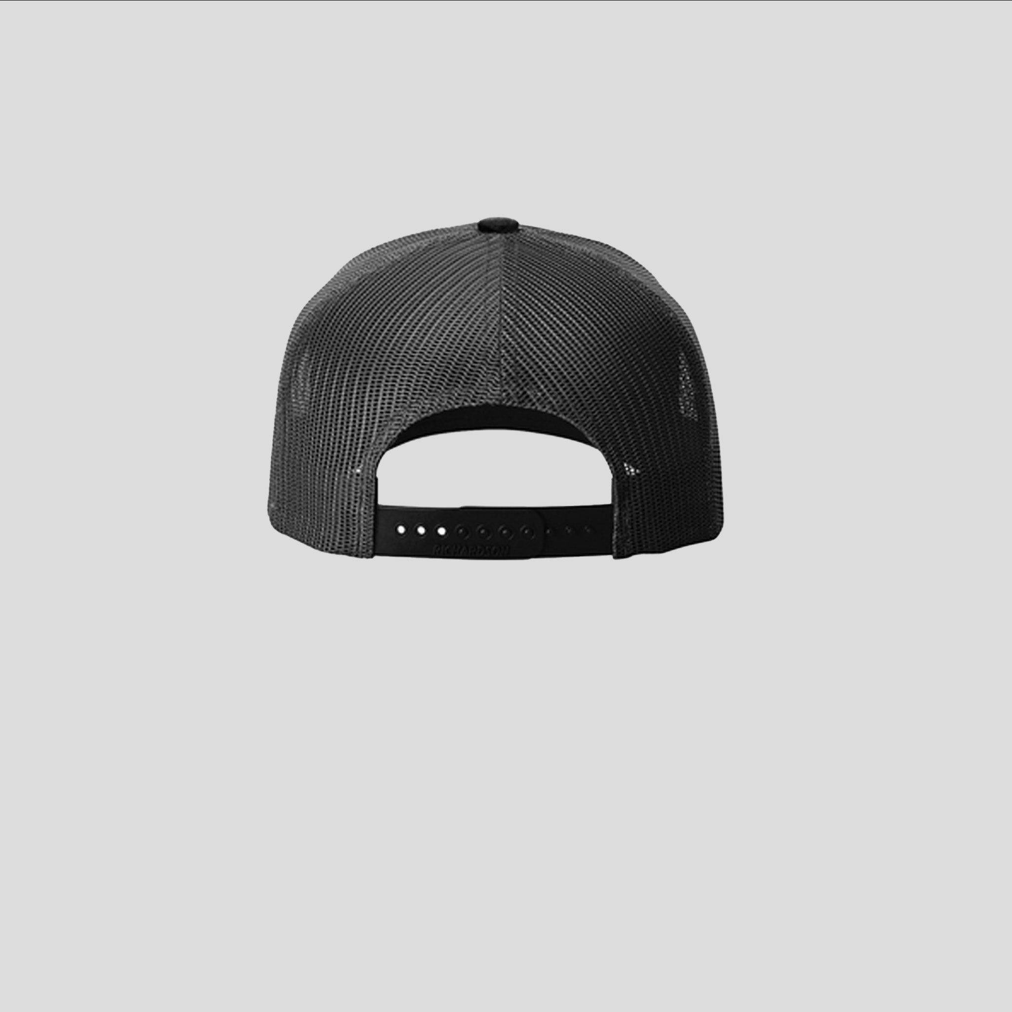 Printed Five-Panel Trucker Hat | Sable Duck Camo/Black