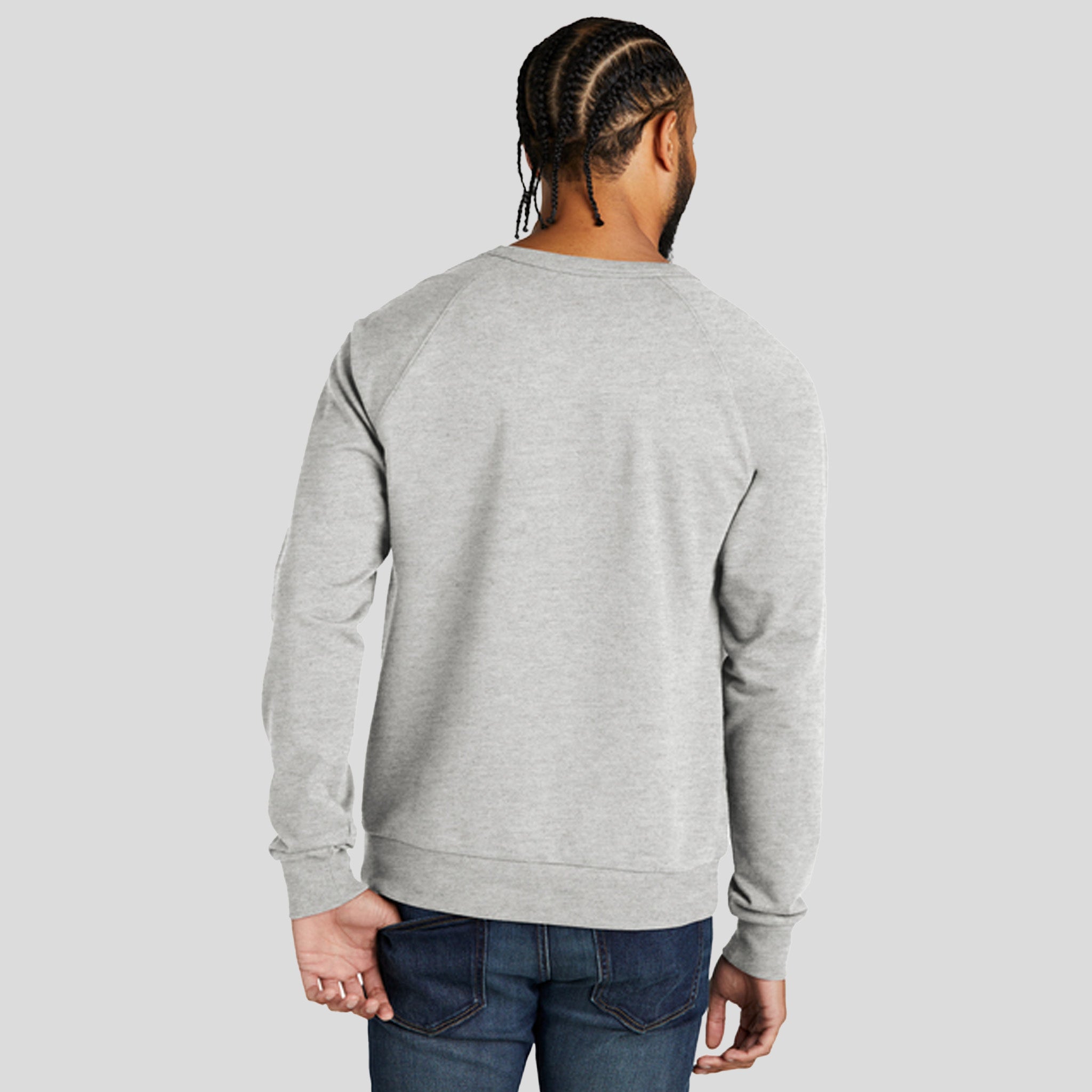 Unisex Organic French Terry Crewneck Sweatshirt | Granite Grey Heather