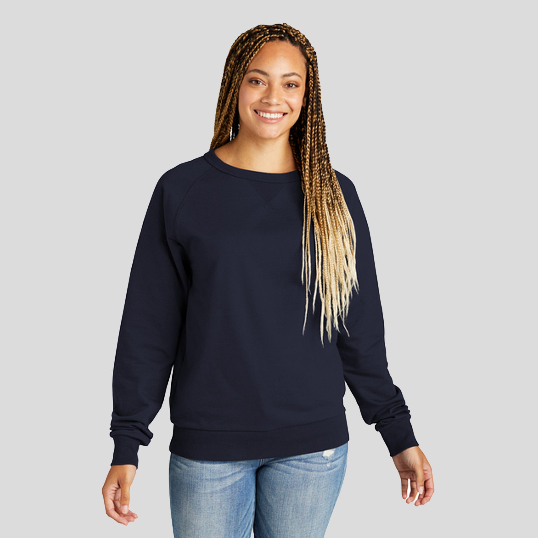 Unisex Organic French Terry Crewneck Sweatshirt | Night Sky Navy