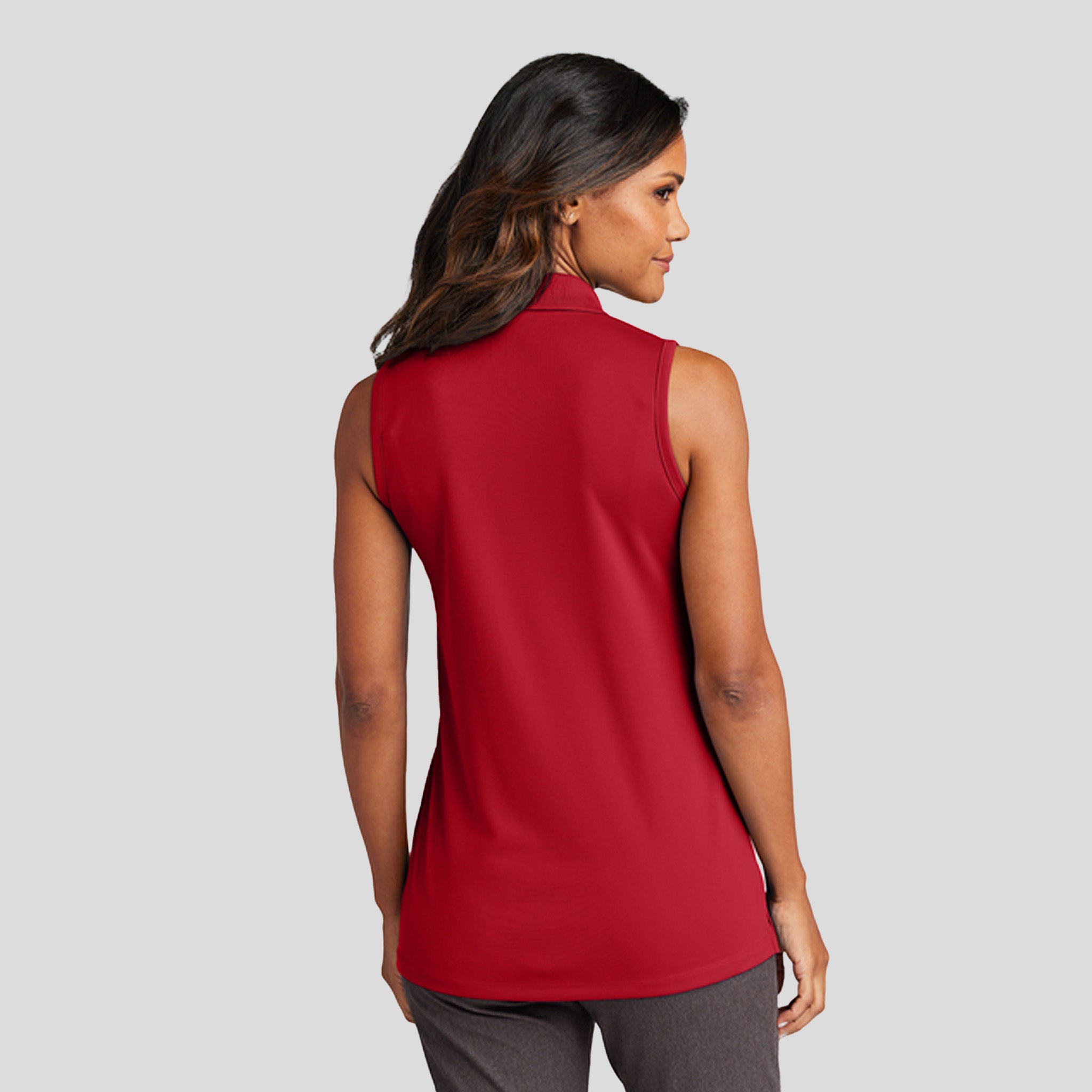 Women's Dry Zoneยฎ UV Micro-Mesh Sleeveless Polo | Rich Red
