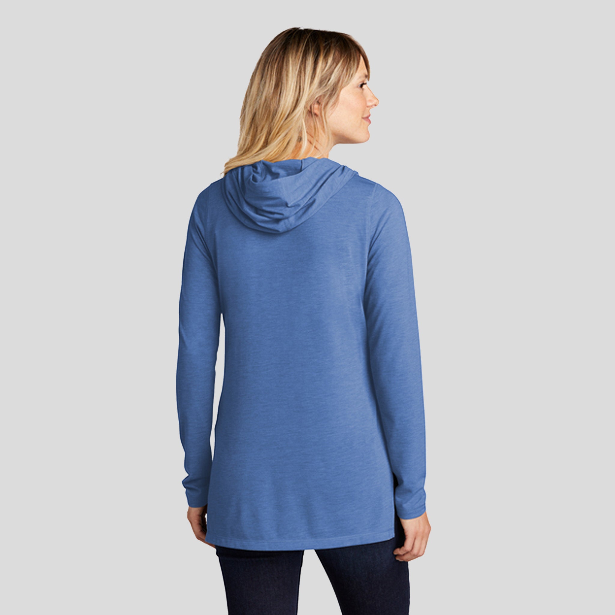 Women's PosiChargeยฎ Tri-Blend Wicking Long Sleeve Hoodie | True Royal Heather