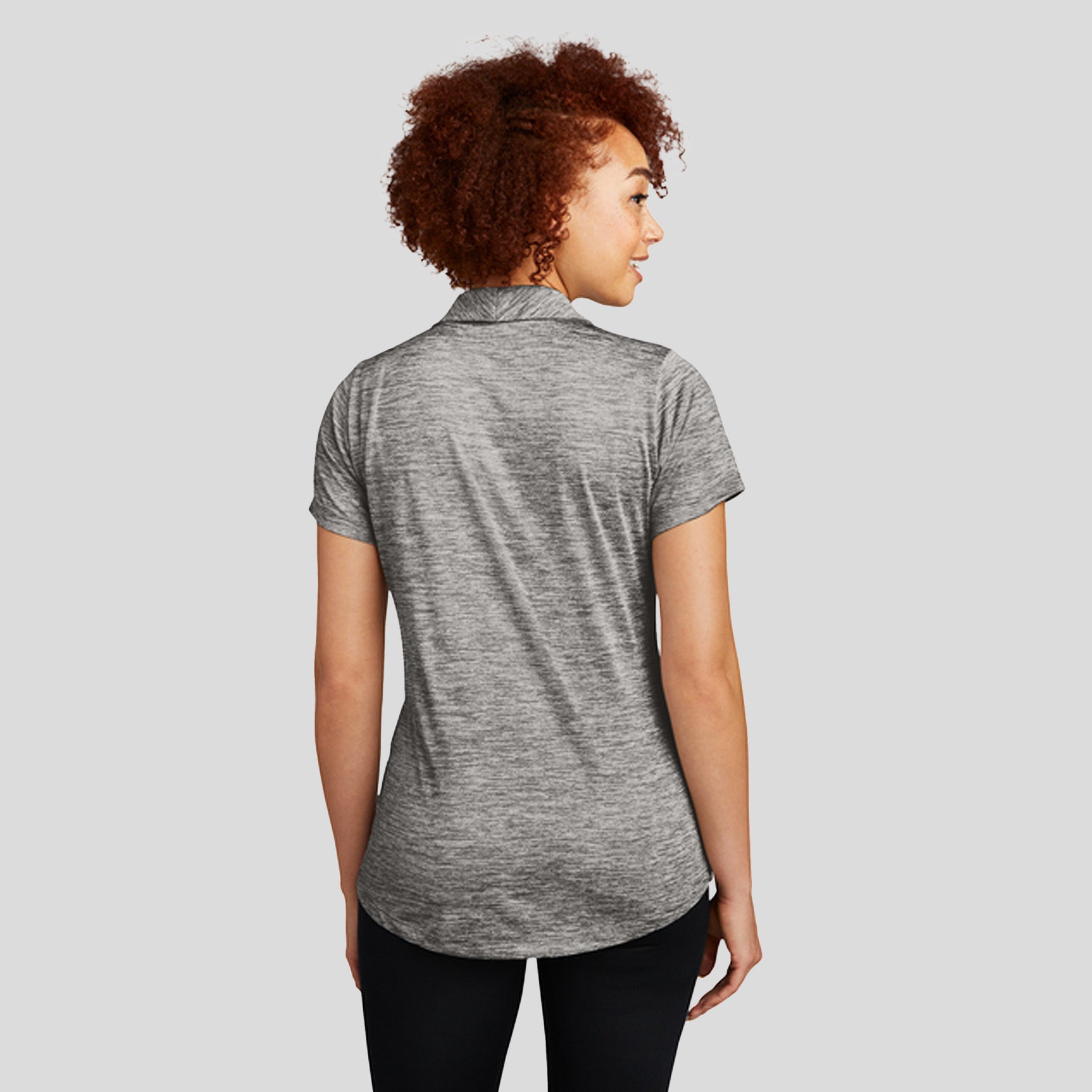 Women's PosiChargeยฎ Electric Heather Polo | Black Electric