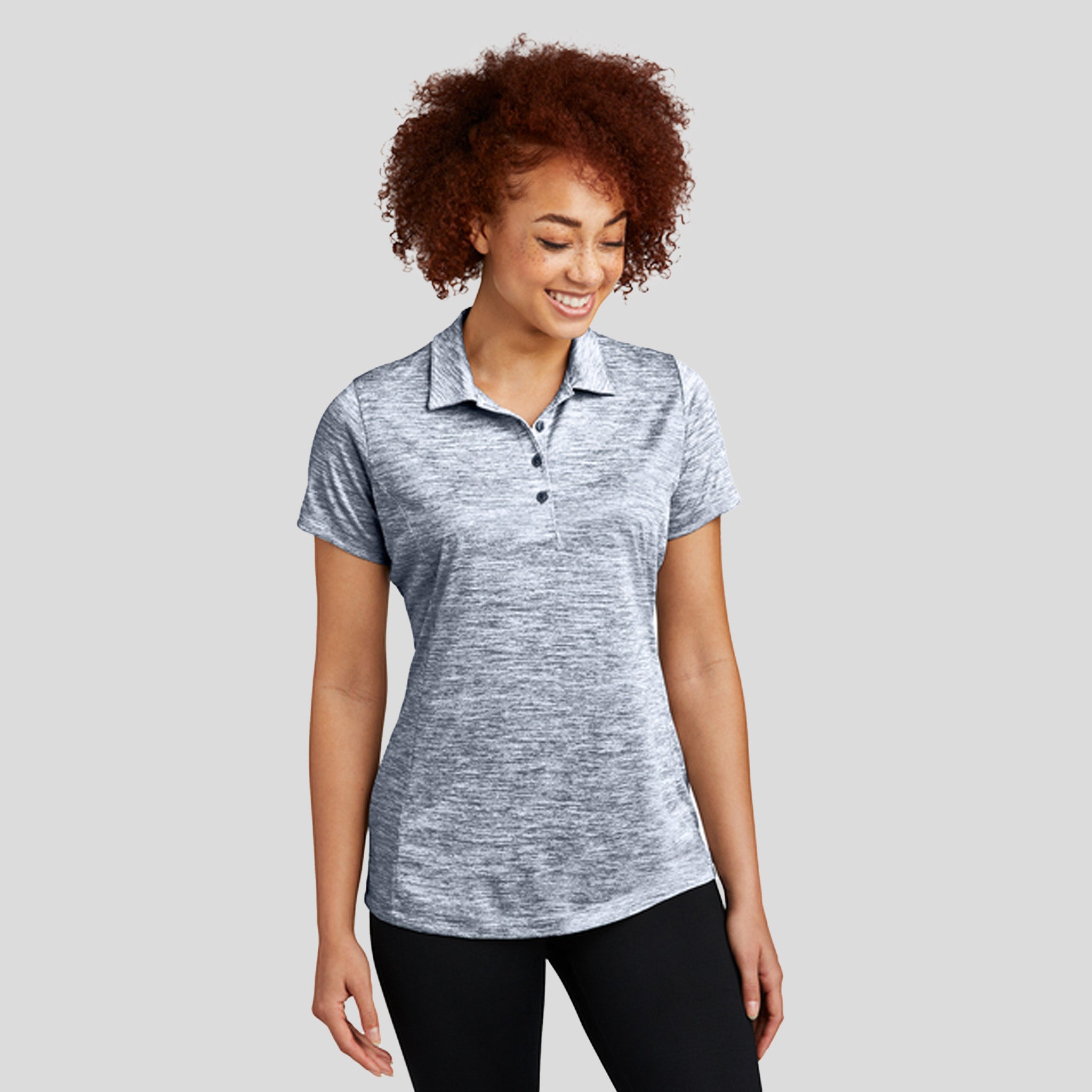 Women's PosiChargeยฎ Electric Heather Polo | True Navy Electric