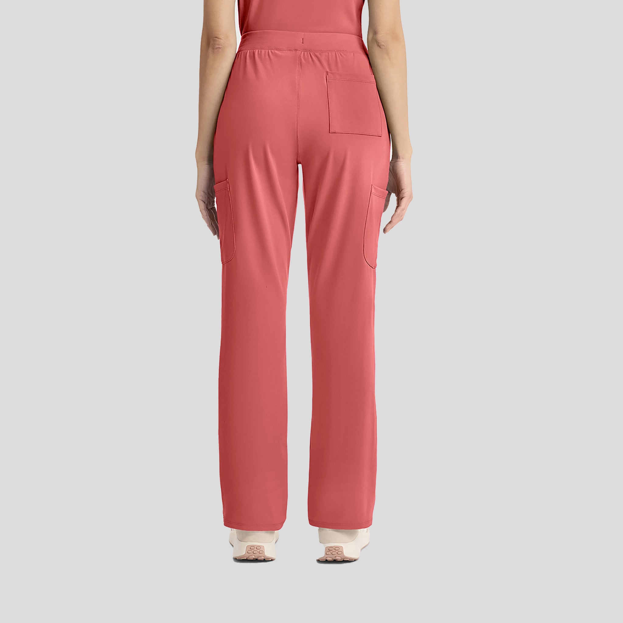 Achieve Pull-On Straight Leg Scrub Pant | True Coral