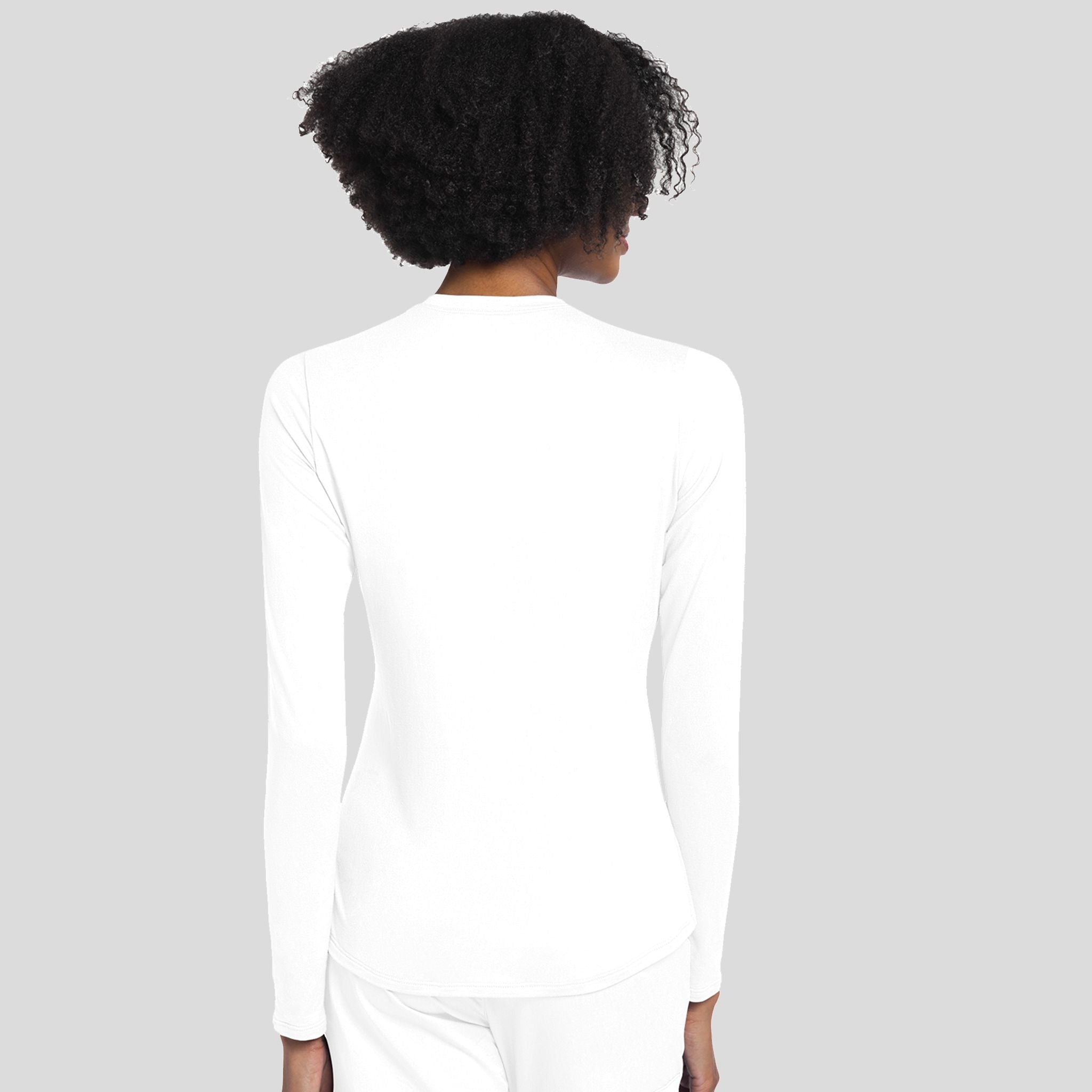 Long Sleeve Underscrub Knit Tee | White