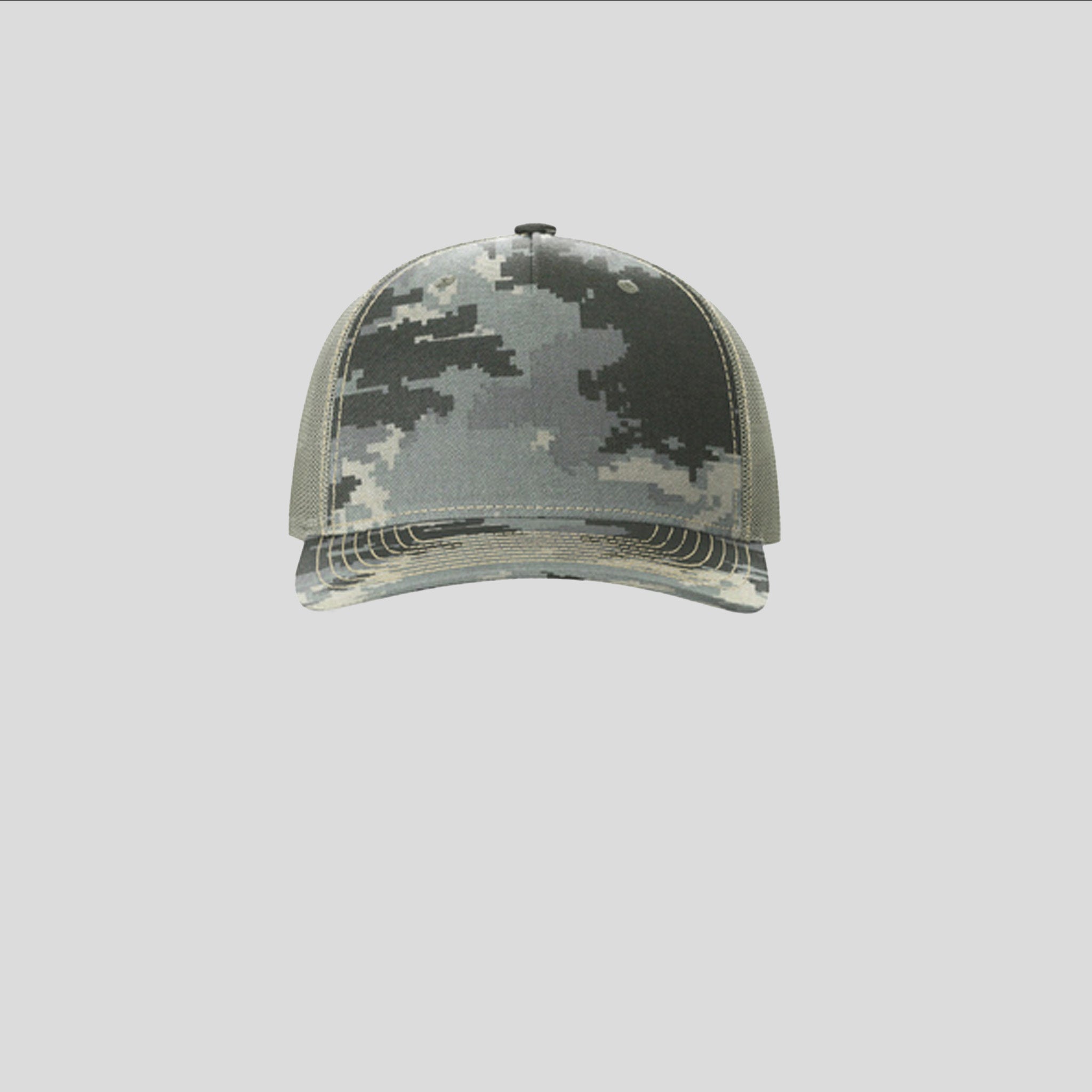 Printed Five-Panel Trucker Hat | Digital Camo/Light Green
