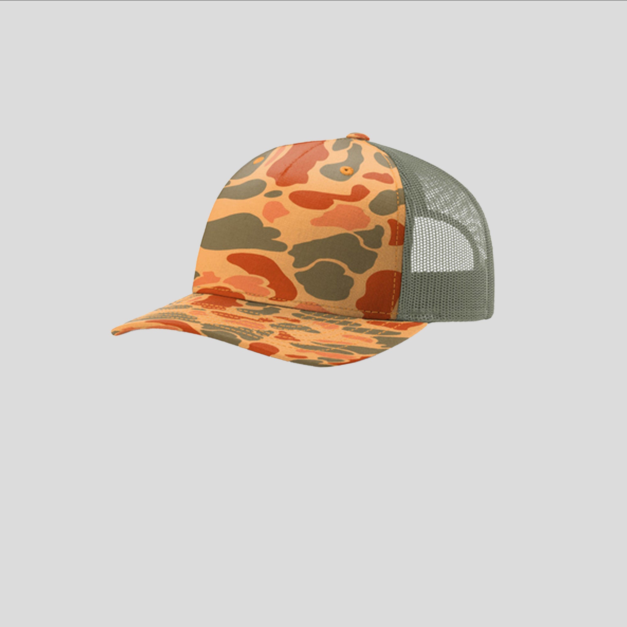 Printed Five-Panel Trucker Hat | Sienna Duck Camo/Loden