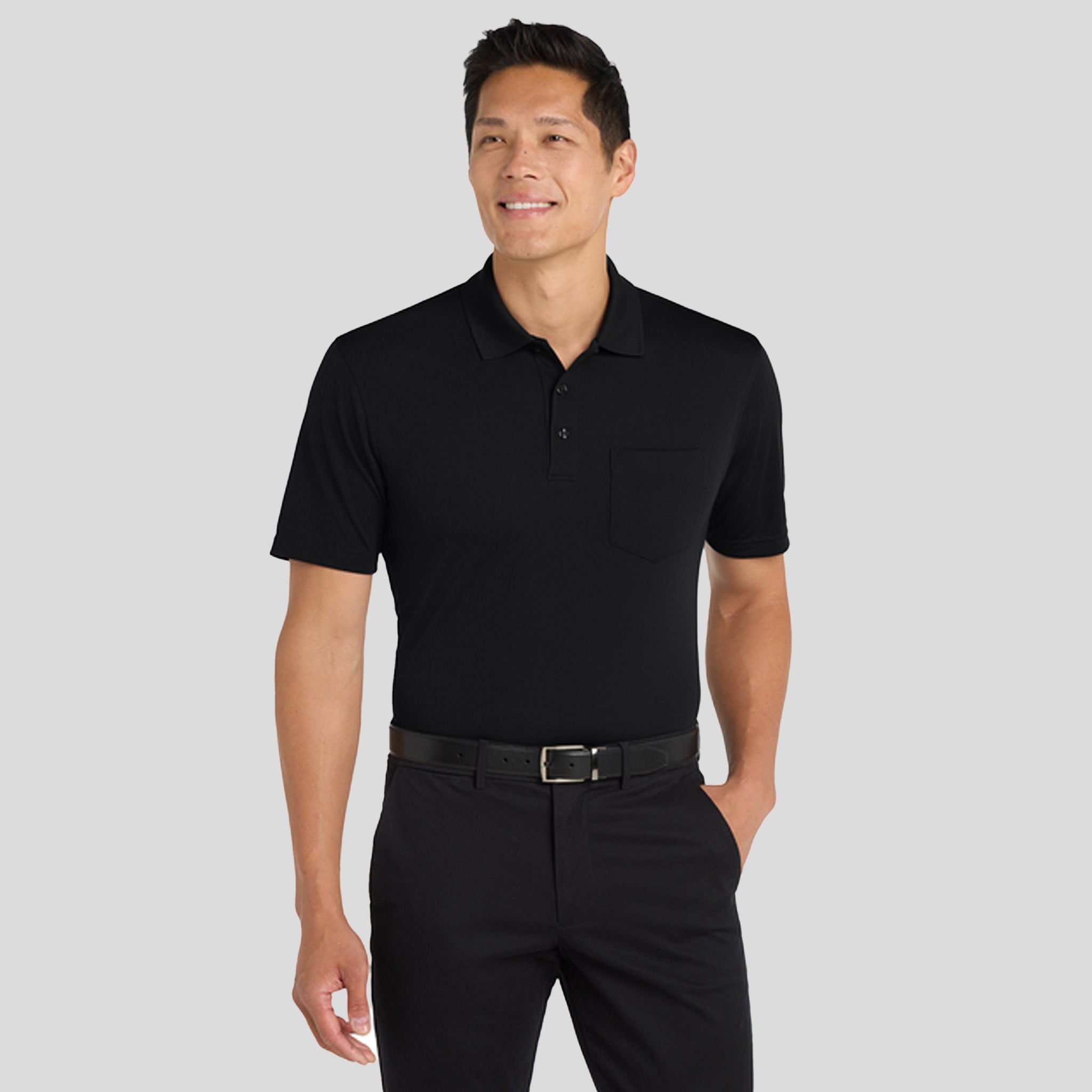 Dry Zone® UV Micro-Mesh Pocket Polo | Deep Black