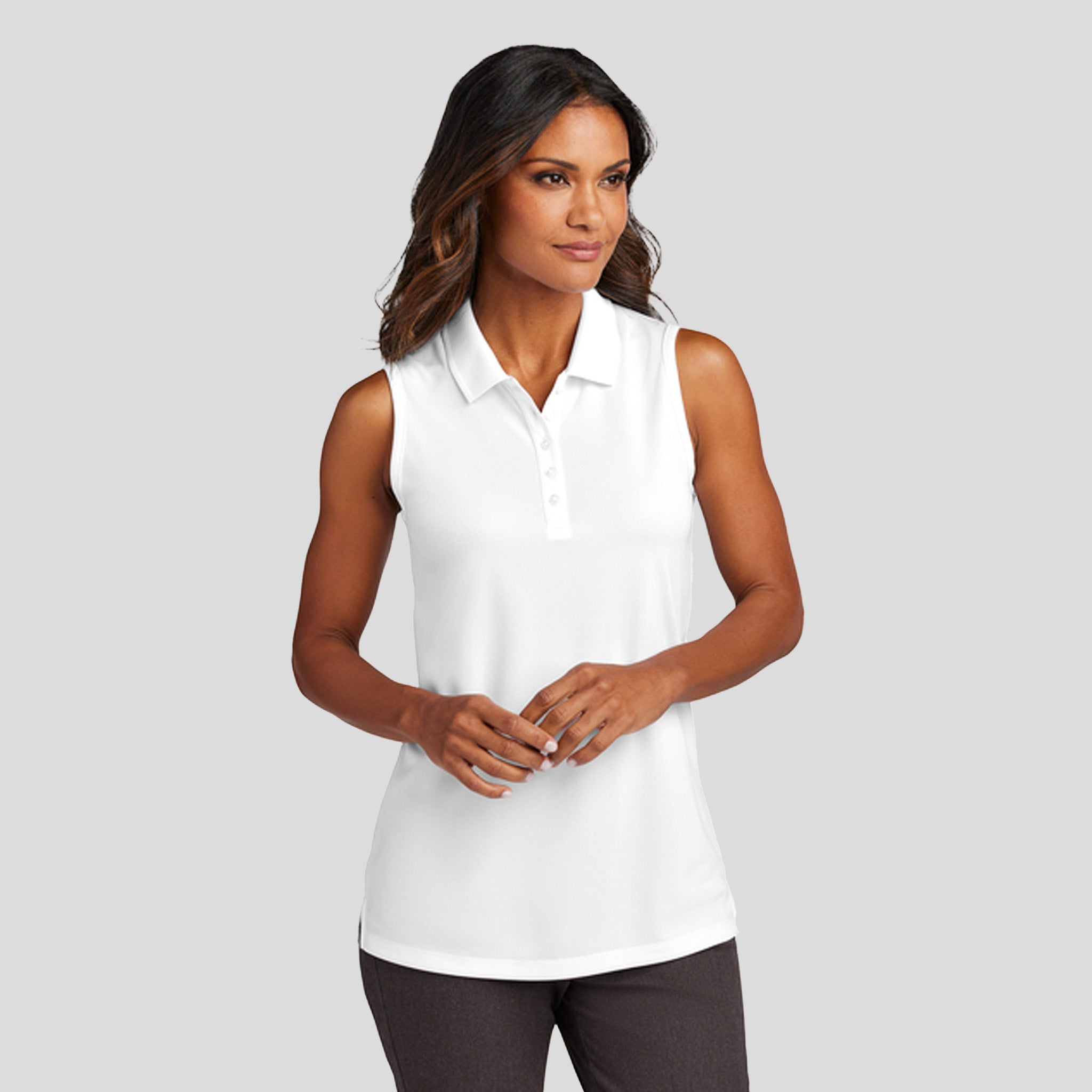 Women's Dry Zone® UV Micro-Mesh Sleeveless Polo | White