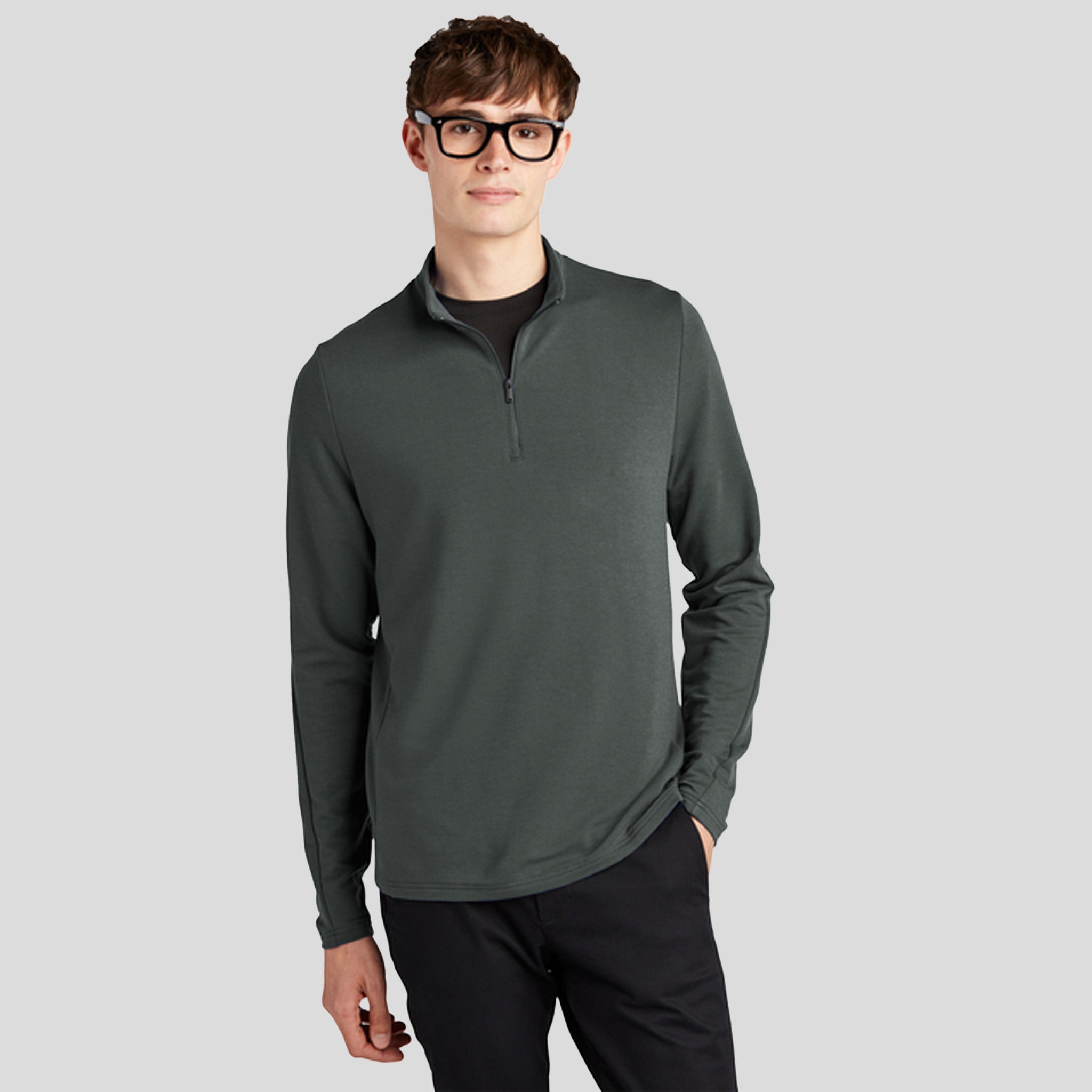 Stretch 1/4-Zip Pullover | Anchor Grey
