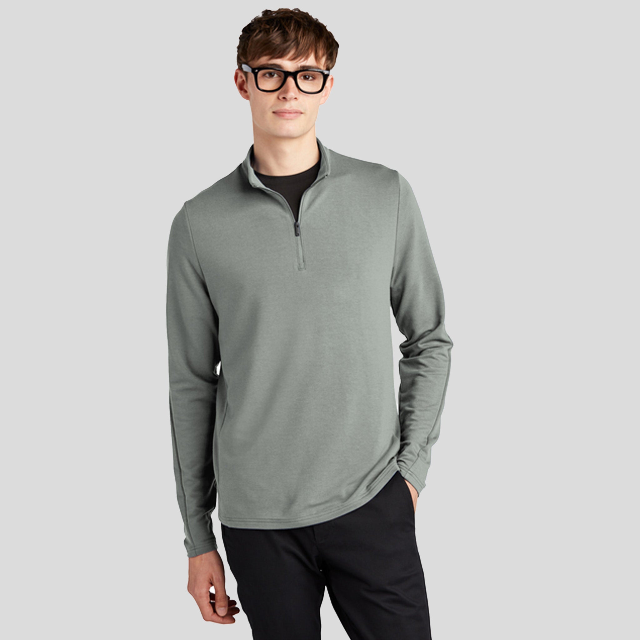 Stretch 1/4-Zip Pullover | Gusty Grey