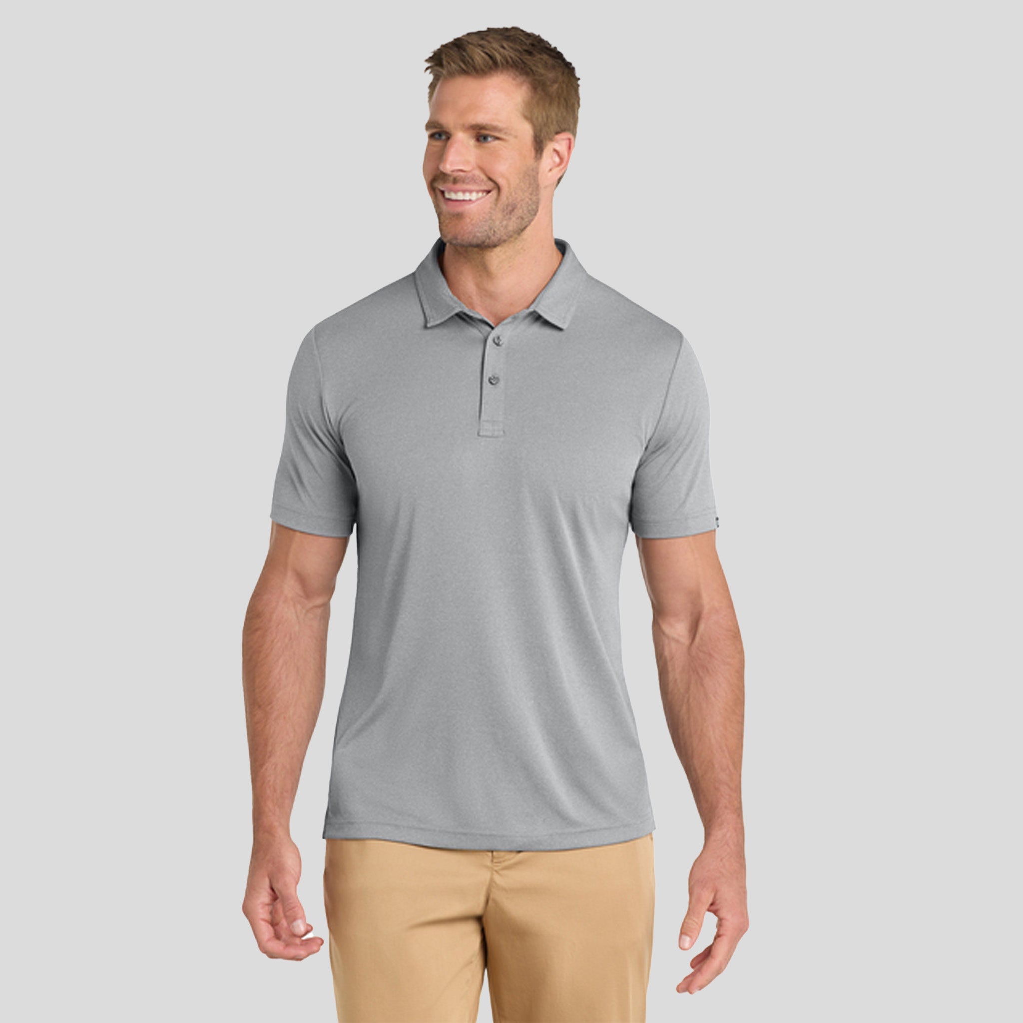 Coto Performance Polo | Quiet Shade Grey Heather