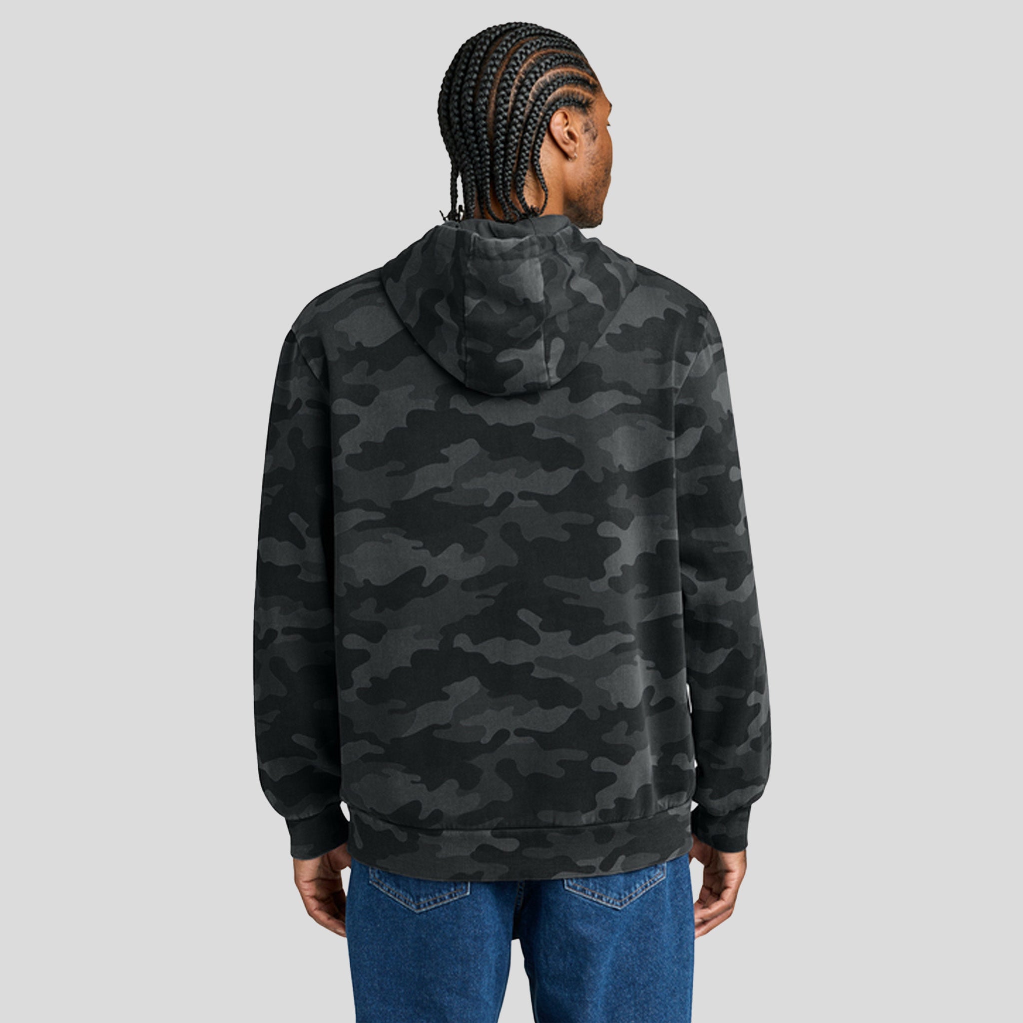 Men's Wash™ Camo Fleece Hoodie | Black